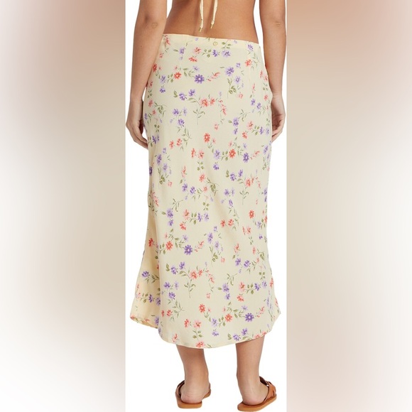 NEW Billabong Summer Side Collection Kismet Floral Midi Skirt L - Picture 4 of 14